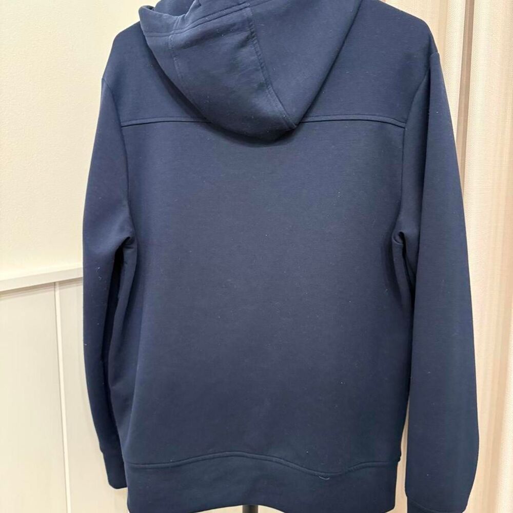 Navy Blue Graphic Pullover Hoodie - Picture 2 of 4